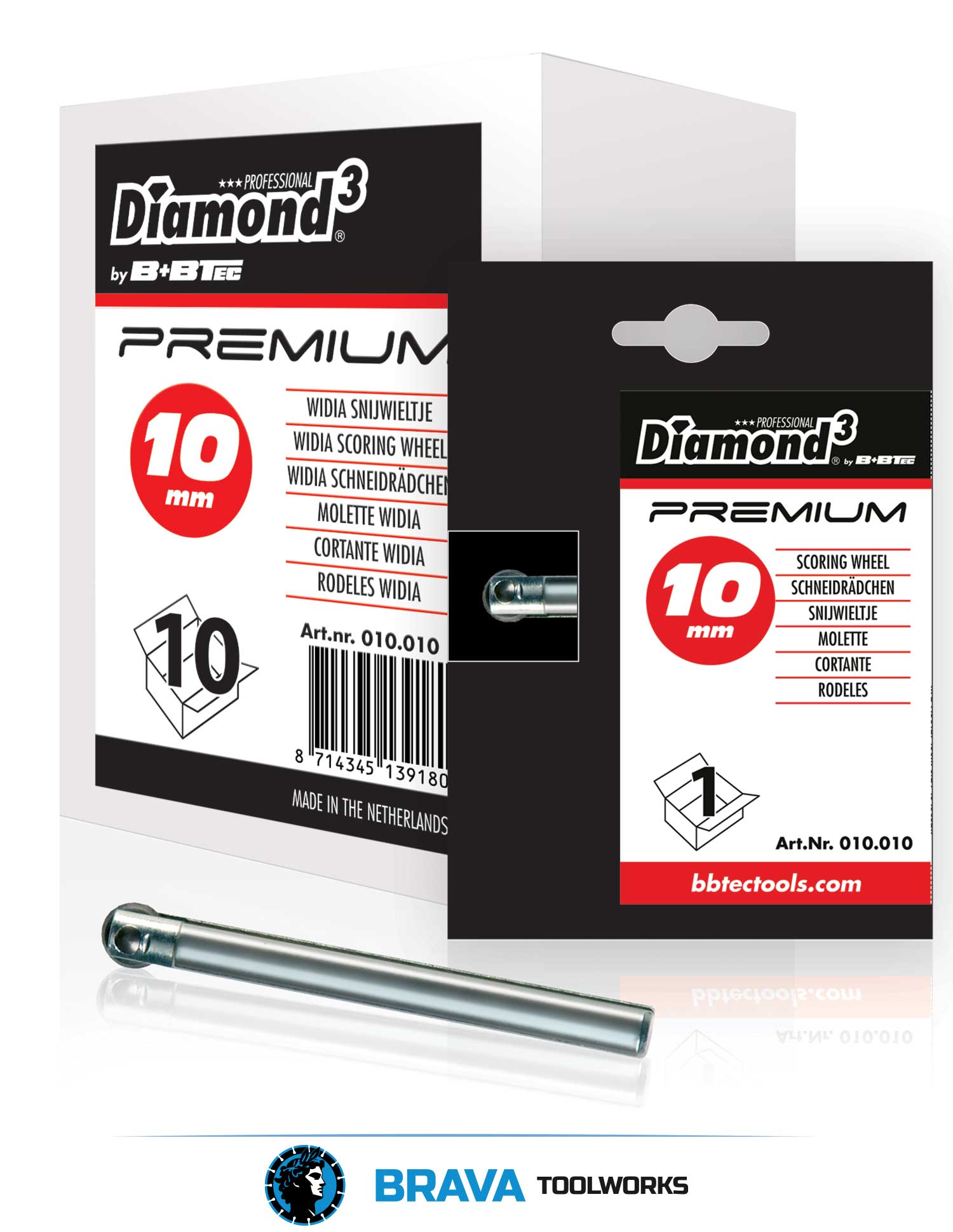 BRAVA Toolworks Premium Scoring Wheel Ø10mm from B+BTec