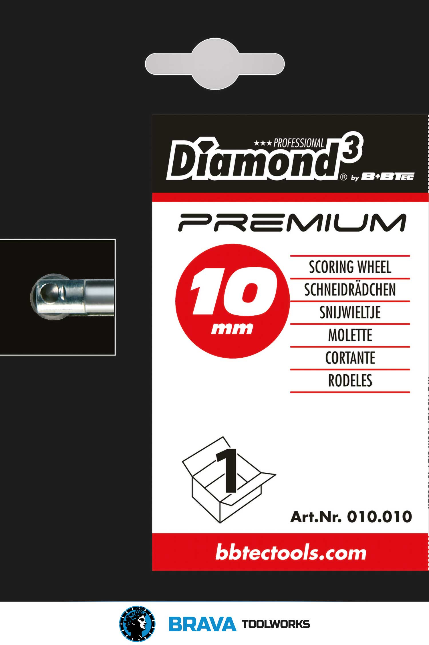 BRAVA Toolworks Premium Scoring Wheel Ø10mm from B+BTec