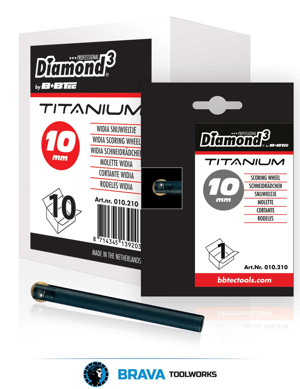 BRAVA Toolworks Titanium Scoring Wheel Ø10mm from B+BTec