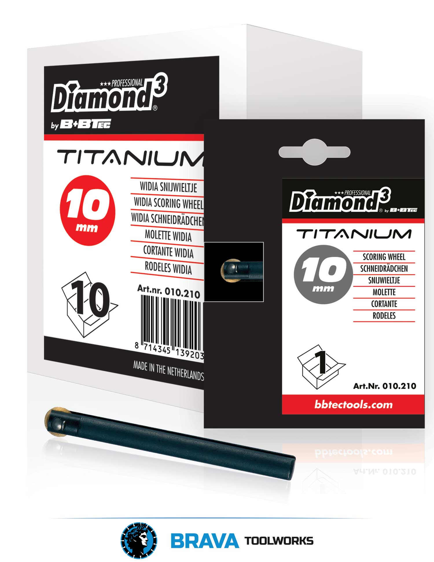 BRAVA Toolworks Titanium Scoring Wheel Ø10mm from B+BTec