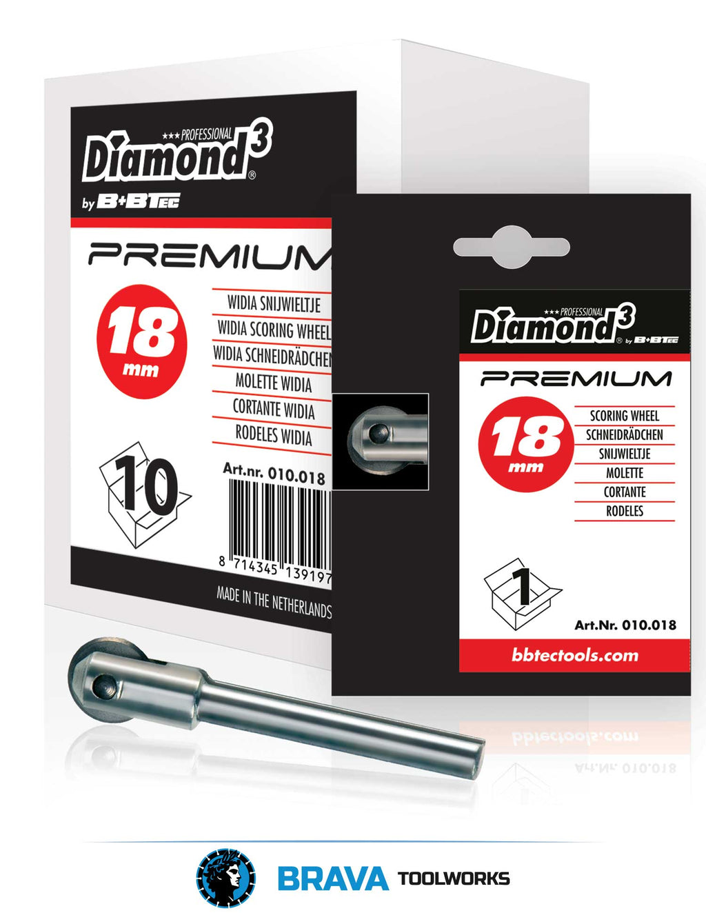 BRAVA Toolworks Premium Scoring Wheel Ø18mm from B+BTec