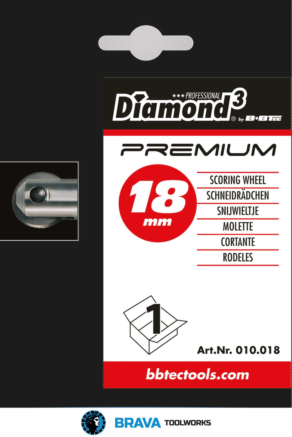 BRAVA Toolworks Premium Scoring Wheel Ø18mm from B+BTec