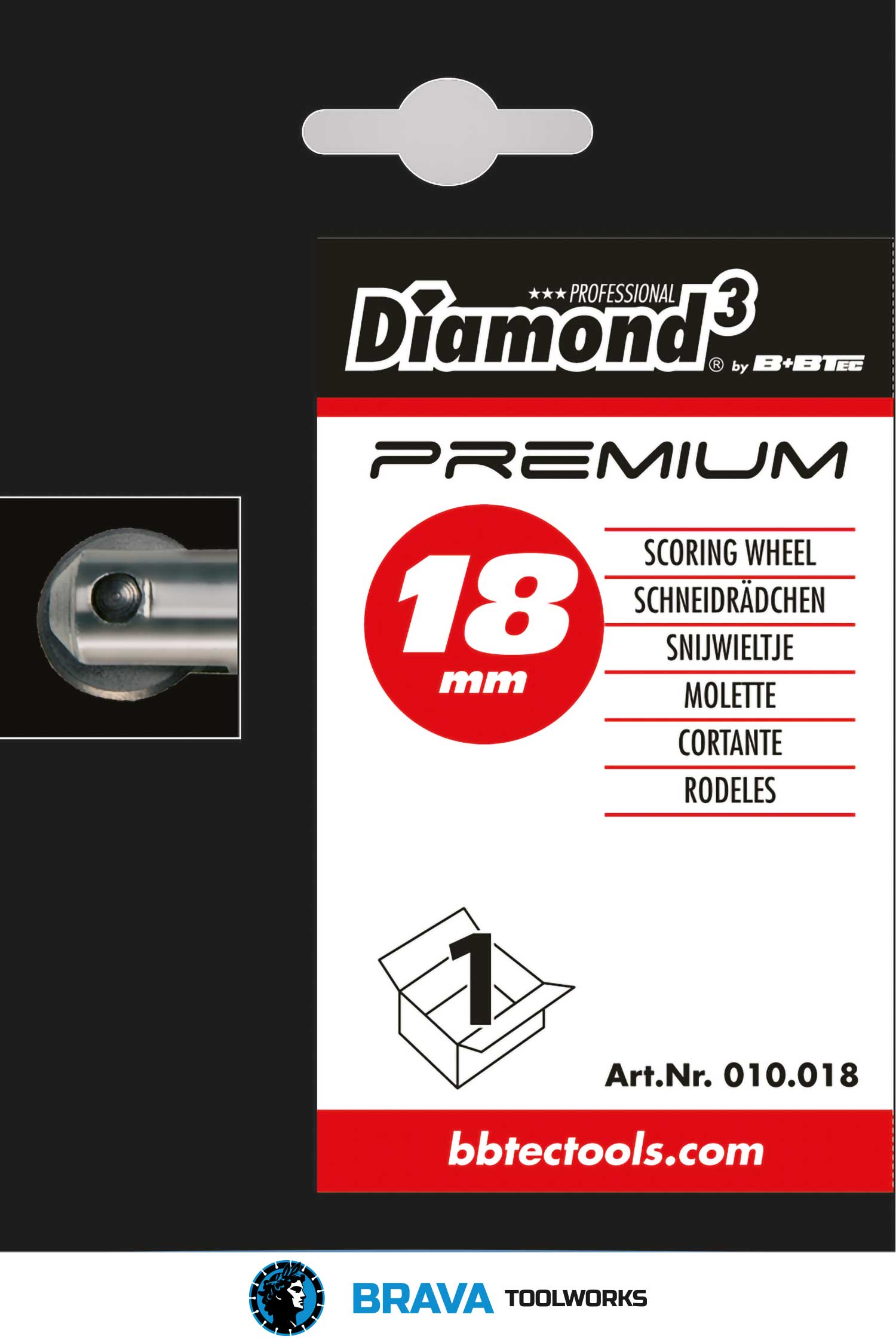 BRAVA Toolworks Premium Scoring Wheel Ø18mm from B+BTec